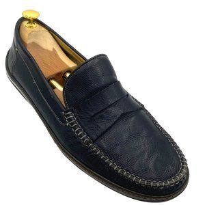 Vintage Italy Cole Haan Mens 11.5 black leather loafer driver shoes dress casual
